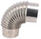 Tubo a gomito in acciaio inox resistente, per tutti i tipi di stufe e ventilazione, 90 mm