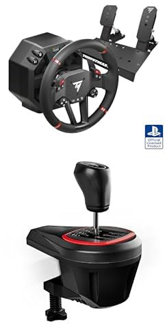 Thrustmaster T598 + TH8S – Pack de Sim Racing de Alto Rendimiento – Volante con Force Feedback + Palanca de Cambios en H (7+1 marchas) de Metal – Compatible con PC / PS4 / PS5