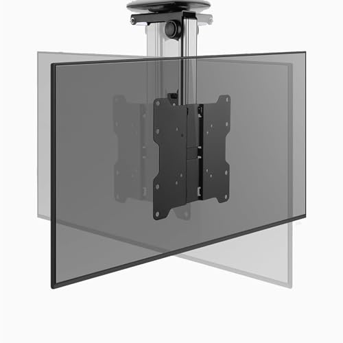 Motorised Ceiling TV Mount Stand - Flip Down Adjustable Bracket for 13 to 37 TVs Pitched Wall Mount with 200x200mm Compatibility Perfect for Home Theater Setup