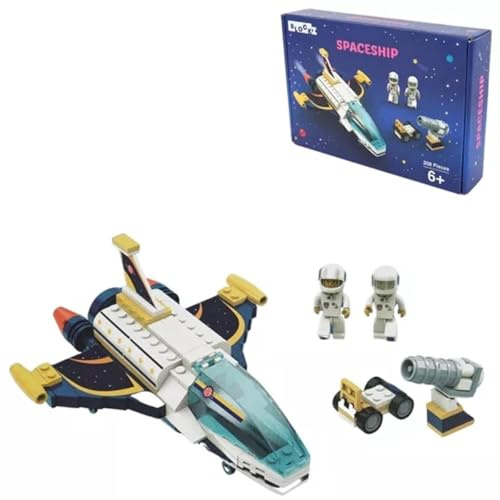 Blockz Spaceship Building Set – 208 Piece STEM Construction Toy for Kids – Creative Space Adventure Kit – Ages 6+