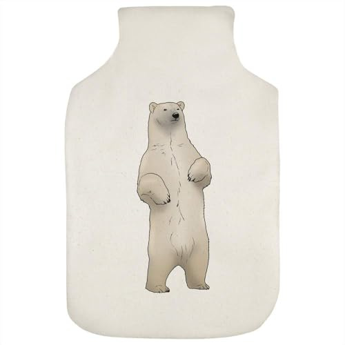 Azeeda 'Standing Polar Bear' Hot Water Bottle Cover (HW00039018)