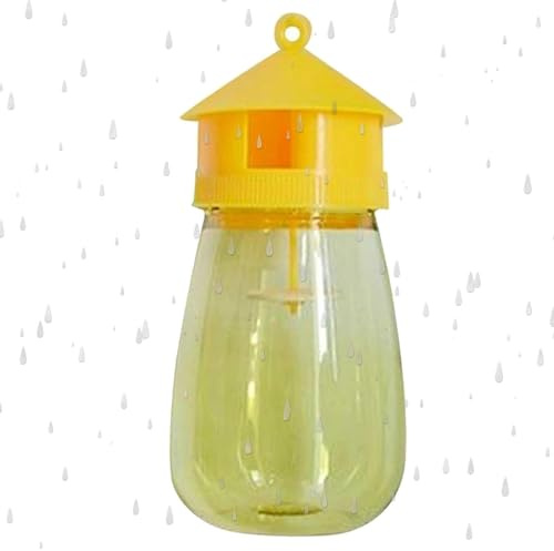 Fruit Fly Trap - Outdoor Weatherproof Fly Catcher Insect Control | Garden Farm Patio Protection for Barn, Stable, Pasture, Camping, Fighting Anti