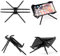 Soporte portátil de araña flexible para teléfonos móviles, soporte para colgar para iPod iPhone 4/4S/5/5S/6, Samsung Galaxy, Android, MP4, dos pinzas (negro)