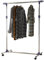 HOMCOM Portant à vêtements tringle réglable à roulettes en acier inox charge max. 25 kg
