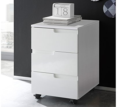 möbelando Rollcontainer Bürocontainer Beistellcontainer Rollschrank Rollwagen Suzette I
