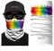 ShopINess Unisex Erwachsene Multifunktions-Schlauchschal Regenbogen Flagge Stil Halswärmer Stolz Pride (Weiß)