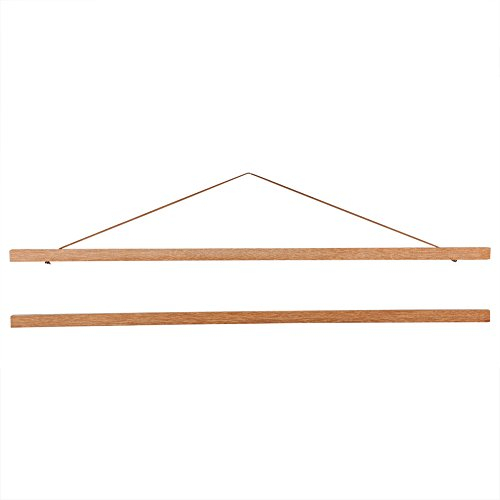 Cadre Photo en Bois Magnétique Affiche en Bois Naturel Hange Bricolage Photo Affiche Oeuvre 70 cm Photo Toile Impression Cintre pour Décoration Mur