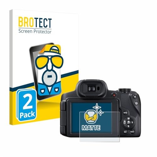 BROTECT Schutzfolie für Canon PowerShot SX70 HS | 2 Stück Entspiegelnder Displayschutz Made in Germany Matte Displayschutz-Folie Anti-Reflex Anti-Fingerprint Einfache Montage