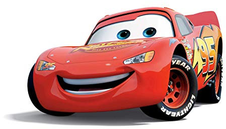 TOP PRINTS Disney Cars Lightning Mcqueen 3D Window Smashed Wall Sticker Poster Decal Mural Bedroom Art (90x65cm)