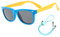 Rocf Rossini Gafas de Sol Polarizados para Edades de 2-8 Niños y Niñas Gafas de Sol Piloto Tonos de Protección UV (azul real/amarillo)