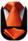 Enlision Orange Krawatte Herren Hochzeit Krawatten und Einstecktuch Set Einfarbig Seide Schlips mit Taschentuch Elegant