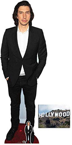 Adam Driver Pappaufsteller in Lebensgröße, 191 cm x 63 cm, inkl. Mini-Ausschnitt und 20 x 10 Foto