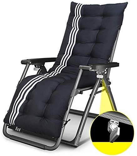 TGTGH Sonnenliege, Gartenstuhl, faltbar, Liegestuhl, Liegestuhl, Gartenstuhl, Outdoor, zusammenklappbar, für Terrasse, Liegestuhl, unterstützt bis zu 200 kg (Farbe, Schwarz-B), Schwarz