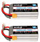 HRB 2PCS 5S 18.5V 1500mAh 100C Lipo Battery with XT60 Plug for RC Helicopter Airplane Car Boat Truck