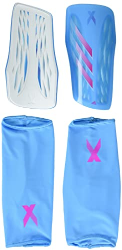 adidas Unisex-Adult X Shinguard League Sky Rush/White/Team Shock Pink/Silver Metallic X-Large