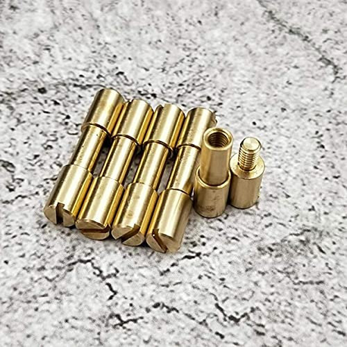 ZHONGJIUYUAN (M 4mm Solid Brass Cutlers Cutlery Rivets Knife Making Handle Pins- Brass - 10 Sets