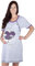 Mija - 2 en 1 Maternité / Allaitement / Coton Robe de Nuit 2056 U (44, Violet Clair)
