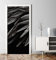 MyMaxxi - Tür bekleben mit Türtapete Türposter Türfolie Selbstklebend 90x200 Federn Silber - Tür verschönern Türaufkleber Türklebefolie Vogel Flügel weiß schwarz