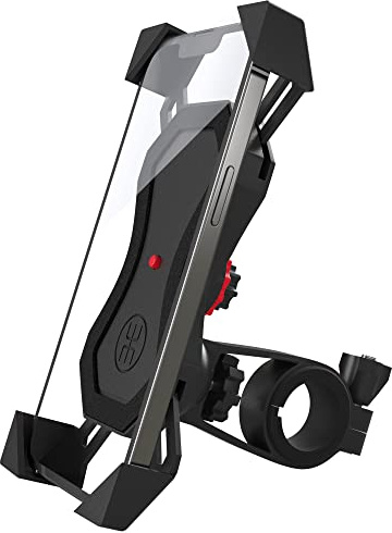 EAZY CASE Universal Fahrradhalterung für Smartphones zur Montage an Fahrradlenker, größenverstellbar und 360° drehbar für 3,5 bis 6,5 Zoll Handys, perfekt für Radtouren