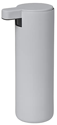 blomus Seifenspender MODO | Micro Chip | 8L x 6B x 16H cm | 165ml | Handseifenspender Grau | Pumpspender aus Edelstahl | Gummierte Unterseite