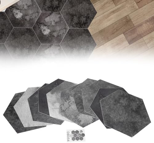 Piastrelle Adesive Cucina Pannelli Adesivi per Pareti 10 pezzi Materiale in PVC è Impermeabile e Antiscivolo Simulazione Esagonale per Pavimenti da Cucina Pavimenti da Bagno