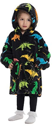 Wearable Blanket Hoodie for Kids Toddlers Super Warm Cozy Oversized Hooded Blanket Sweatshirt with Pocket for Little Girls Boys