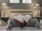 Vente-unique - Tête de lit Extensible avec chevets - 140/160 cm - Coloris : Naturel et Noir - PARATI - avec Rangement
