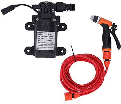 Nettoyeur Haute Pression Portable 12 V, Kit de Pompe de Lavage électrique 160 Psi avec 2 Tuyaux pour Nettoyeur Haute Pression de Voiture, Kit de Nettoyeur Haute Pression Portable