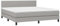 vidaXL Boxspringbett, Bett mit Matratze Kopfteil LED, Doppelbett Bettgestell mit Lattenrost, Polsterbett Bettrahmen, Hellgrau 160x200cm Stoff