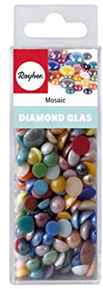 Rayher Tesselles mosaïque Diamond Glas 0,65-1,15cm Ass., 180g, Rond, coloré, 14874999