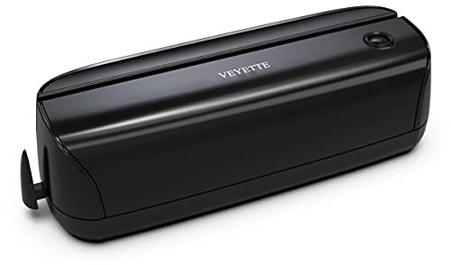 Electric 3-Hole Paper Stapler, VEYETTE Paper Punch Hole Punches, with Adapter for Office School Studio, 20 Sheet Capacity, AC or Battery Black