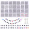 1400 Stück Acryl Alphabet Buchstabe Perlen Armband 7mm Runde Spacer Bunte Smiley Herz Perlen für Schmuck Machen Armbänder Halsketten Schlüsselanhänger DIY Crafts