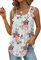 Yunmlep Tank Tops für Damen Sommer Ärmellose Tshirts Elegant Lose Flowy Tunika Shirt Casual Oberteile Tops (M, Weiss)