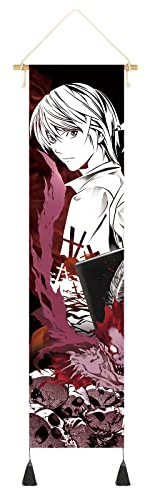 CosplayStudio Großes Death Note Rollbild | Anime Kakemono | Kira Wandposter | 130x33cm | Light Yagami
