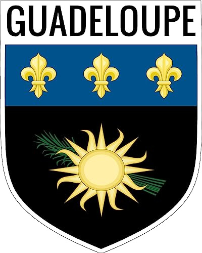 1 x Aufkleber 9 x 8 cm – Wappen Guadeloupe Sticker