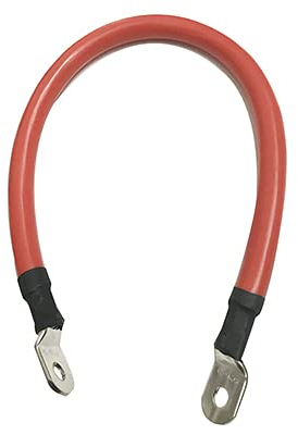 Nouveau fil d'énergie fil de silicone souple 19000/0.08TS 95mm2 carré haute température 200 degrés fil de silicone de batterie (Color : Red with terminal, Size : 15 CM_95MM2)