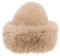 QUEEN HELENA Wintermützen mit Weichem Fell Zehe für Damen CP07 beige, One Size