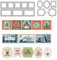 GLOBLELAND Fotorahmen Metall Stanzschablone Rechteckige Rahmen Papierpräge Stanzschablonen Set Stanzformen für Kartenherstellung DIY Papier Scrapbooking Handgefertigtes Fotoalbum
