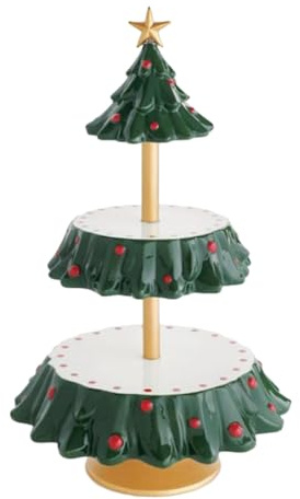 HEMOTON Snackregal Etagere Etagere Cupcake-ständer Schwimmender Tortenständer Wüste Servieren Weihnachtsplätzchen Stehen Weihnachts-dessert-turm Kuchenhalter Weihnachtsbaum Eisen Schauturm