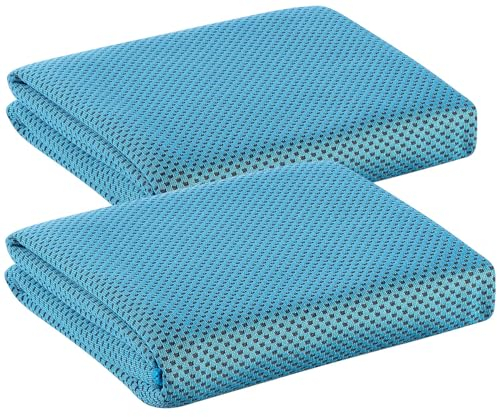 PEARL Kühlhandtuch: 2er-Set effektiv kühlende Multifunktionstücher V2; je 100 x 30 cm (Kühlende Handtücher, Aktiv Multifunktionstuch, Microfasertuch)