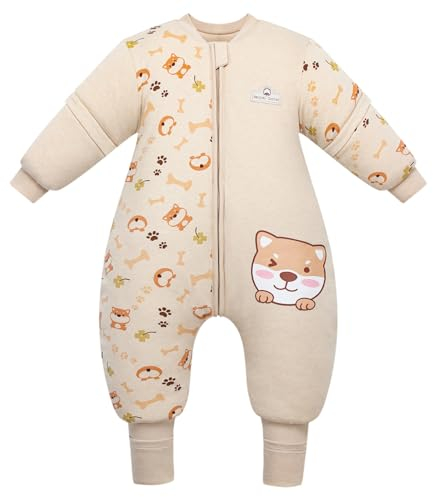 MIKAFEN Baby Sleeping Bag with Feet 3.5 tog Winter, Kid Winter Sleeping Bag with Legs,18-36 months Puppy