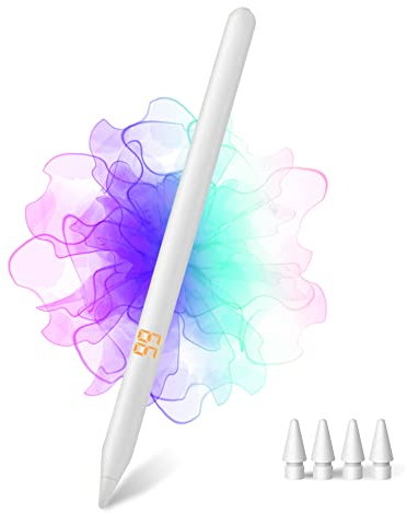 KEWYA Stylus Pen Für Apple iPad Pro/Air(2018-2024), Pencil Für Apple, Mit Kippfunktion, Handflächenabweisung & Magnetischer Befestigung - Digital Power Display