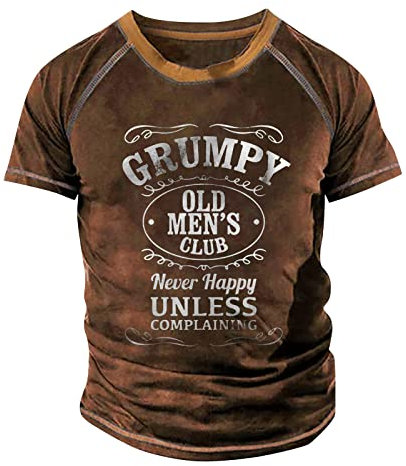 KONG JIMFAN Herren Henley Kapuzenpullover Für Jungen Weißes Hemd Kurzarm Herren Henley Hemd Weihnachtspullover Herren XXL T Shirt Long Fit Herren Gym Shirt Shirt Motorrad(#5 Brown,XXL)