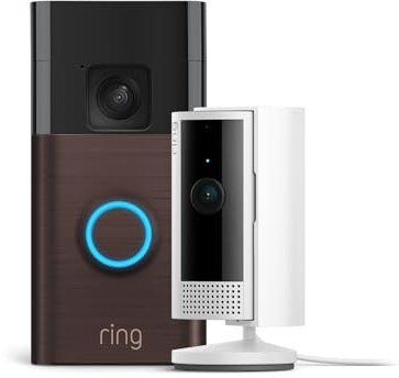 Ring videotimbre con batería (Battery Video Doorbell) + Cámara interior (Indoor Camera, 2.ª gen.) | instalación fácil por cuenta propia (5 min) | 30 días gratis de Ring Home