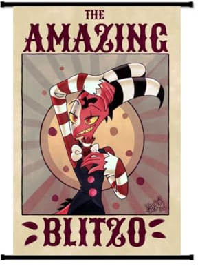 Zhongkaihua Hazbin Hotel Poster Engel Dust/Alastor/Luzifer, Poster Anime Malerei Stoff-Hängerolle Wandkunst für Hazbin Hotel Merch Schlafzimmer Dekoration Zuhause