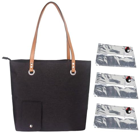 Duroecsain Weinhandtasche, Wein Einkaufstasche, Weintasche mit Verdecktem Spender, Wein Kühltasche aus Oxford-Stoff für Kinos, Konzerte, Sportveranstaltungen, Pools Und Strände
