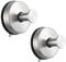 YUET 2 Piezas Ganchos Ventosa de Acero inoxidable, Gancho Succión de Pared Colgador, Percha Ventosa Baño para Albornoz Abrigo, Perchero de Cocina Baño, Colgar Toallas, Ducha Puerta Ventana (Plata)