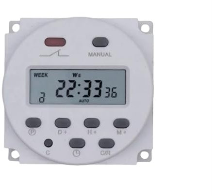 Microordenador digital CN101A, programador semanal de 7 días, interruptor temporizador electrónico, relé temporizador de 220 V con cuenta regresiva de 12 V CC for ventilador de luz(12V and AC)