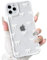 NITITOP Compatible with iPhone 11 Pro Case Cute Clear White Durable Ribbon Bowknot Pattern for Girls Women Soft TPU Transparent Full Camera Lens Shockproof Protective Phone Cover - White