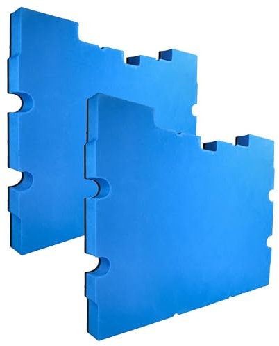 vhbw 2x Schaumstoffeinlage kompatibel mit Stanley TSTAK IV FMST1-71969, FatMax TSTAK III FMST1-71968 Werkzeugkoffer - Hartschaum, 30 mm Blau